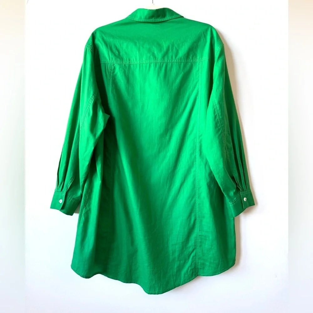 Rebecca Minkoff Green Cotton Shirt Dress - Picture 6 of 8